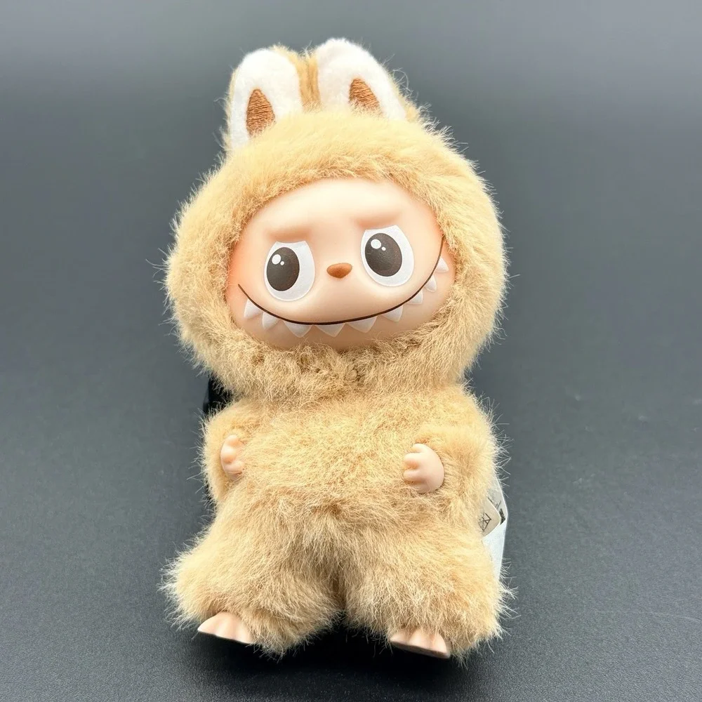 POP MART Labubu S Pin For Love Series Brown Mini Vinyl Plush Pendant Charm